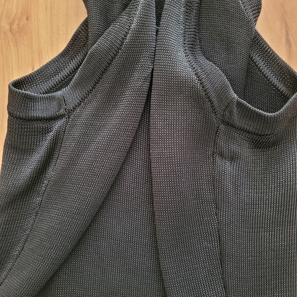 A.L.C. Dress Sz XS Black Maxi Long Racerback Stretch Rayon Knit Partially Lined - Picture 8 of 16